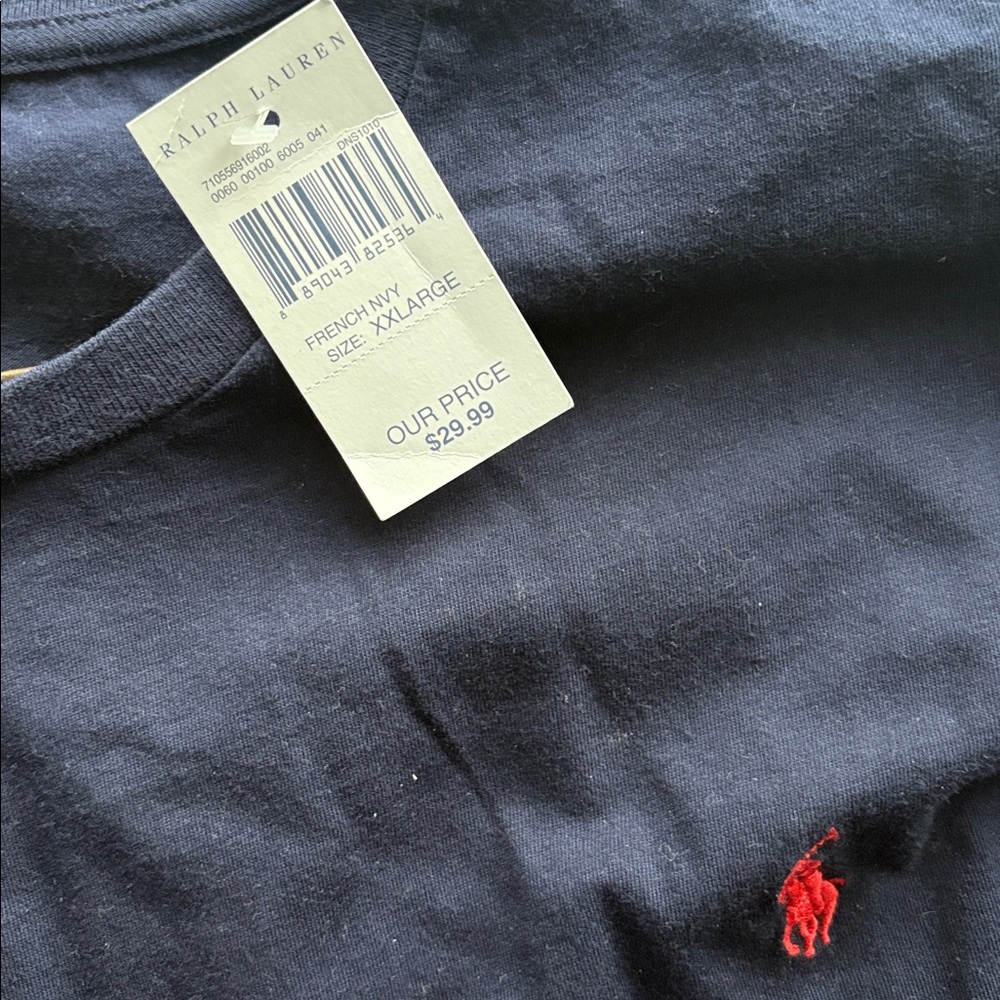 Polo Ralph Lauren Dark Blue Tee with Red Logo - Picture 2 of 8